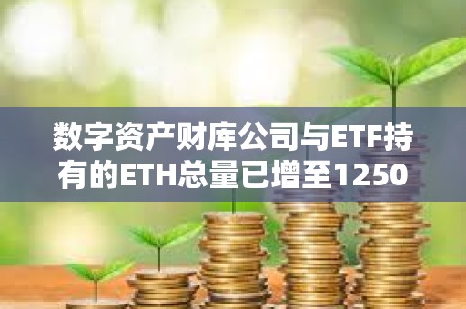 數字資產財庫公司與ETF持有的ETH總量已增至1250萬枚，占以太坊總供應量的10.31%