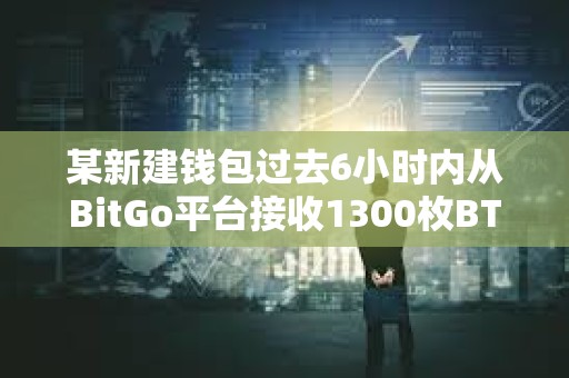 某新建錢包過去6小時(shí)內(nèi)從BitGo平臺(tái)接收1300枚BTC