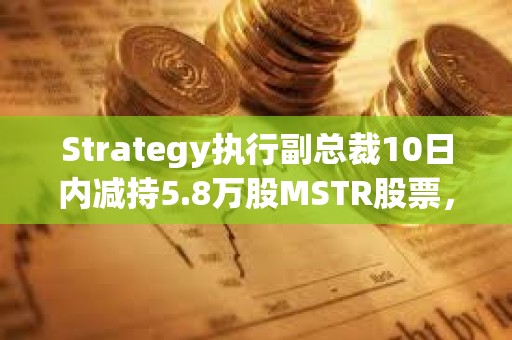 Strategy執行副總裁10日內減持5.8萬股MSTR股票，套現1300萬美元