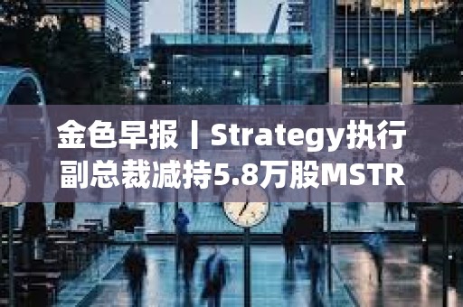 金色早報丨Strategy執行副總裁減持5.8萬股MSTR股票 BTC跌破85000美元