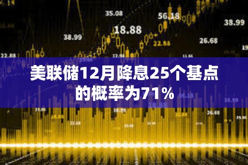 美聯(lián)儲(chǔ)12月降息25個(gè)基點(diǎn)的概率為71%