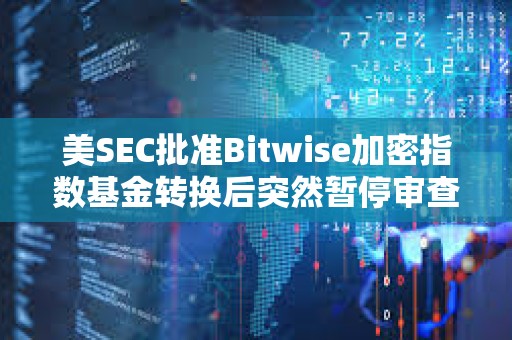 美SEC批準Bitwise加密指數基金轉換后突然暫停審查