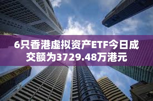 6只香港虛擬資產ETF今日成交額為3729.48萬港元