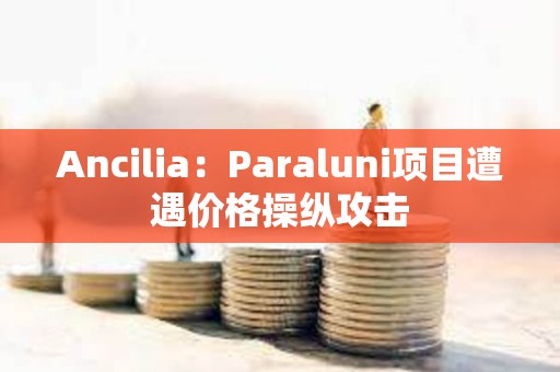 Ancilia：Paraluni項目遭遇價格操縱攻擊