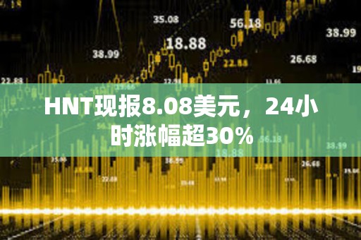 HNT現報8.08美元，24小時漲幅超30%