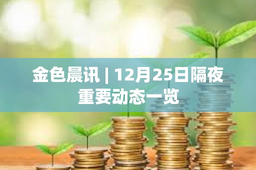 金色晨訊 | 12月25日隔夜重要動態一覽