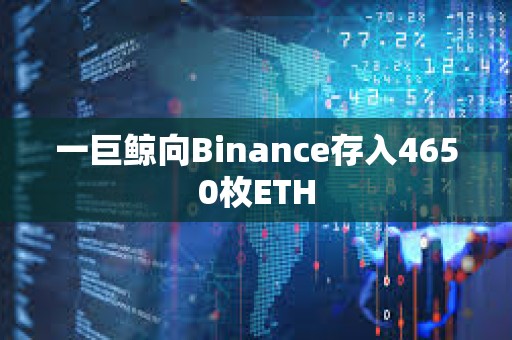 一巨鯨向Binance存入4650枚ETH