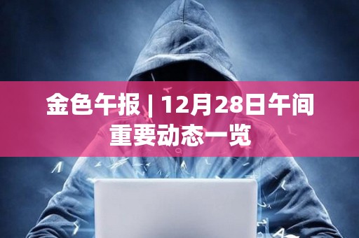 金色午報 | 12月28日午間重要動態一覽