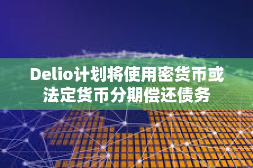 Delio計(jì)劃將使用密貨幣或法定貨幣分期償還債務(wù) Delio計(jì)劃將使用密貨幣或法定貨幣分期償還債務(wù)