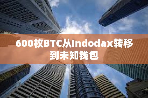 600枚BTC從Indodax轉移到未知錢包