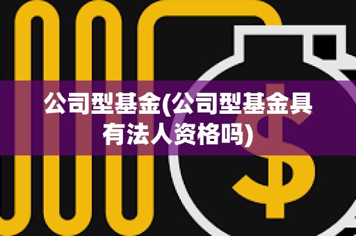 公司型基金(公司型基金具有法人資格嗎)