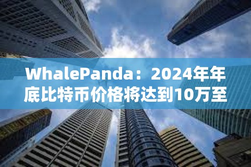 WhalePanda：2024年年底比特幣價(jià)格將達(dá)到10萬至12萬美元左右