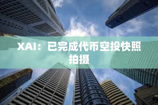 XAI：已完成代幣空投快照拍攝