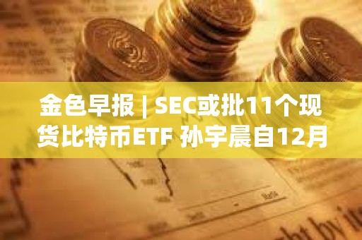 金色早報 | SEC或批11個現貨比特幣ETF 孫宇晨自12月26日從幣安提出17,433枚ETH