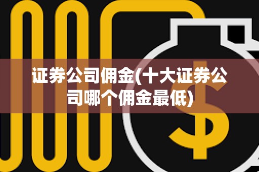 證券公司傭金(十大證券公司哪個傭金最低)