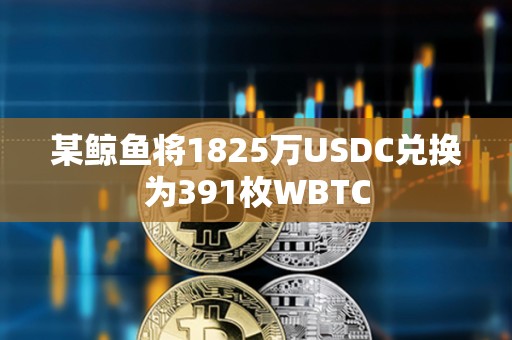 某鯨魚將1825萬USDC兌換為391枚WBTC
