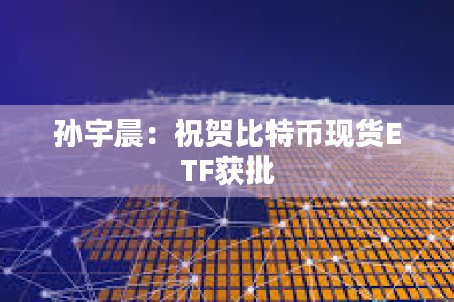 孫宇晨：祝賀比特幣現(xiàn)貨ETF獲批