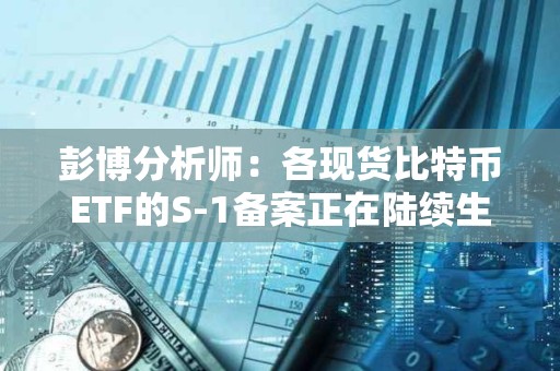 彭博分析師：各現貨比特幣ETF的S-1備案正在陸續生效