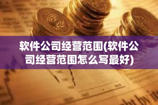 軟件公司經營范圍(軟件公司經營范圍怎么寫最好)