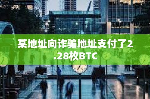 某地址向詐騙地址支付了2.28枚BTC