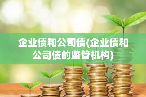 企業債和公司債(企業債和公司債的監管機構)