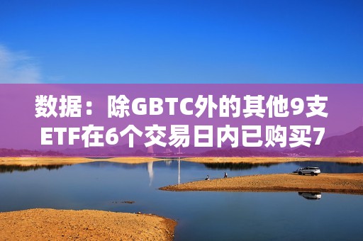 數(shù)據(jù)：除GBTC外的其他9支ETF在6個交易日內(nèi)已購買7.96萬枚BTC