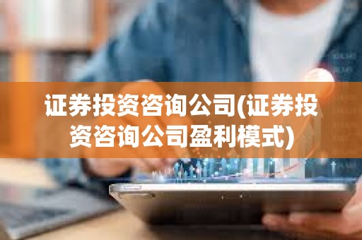 證券投資咨詢公司(證券投資咨詢公司盈利模式)