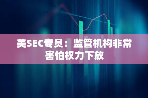美SEC專員：監管機構非常害怕權力下放