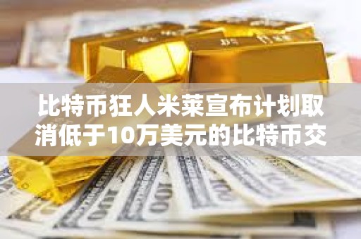 比特幣狂人米萊宣布計劃取消低于10萬美元的比特幣交易的稅費