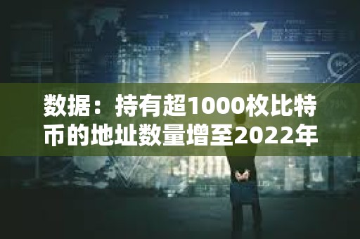 數據：持有超1000枚比特幣的地址數量增至2022年12月以來最多