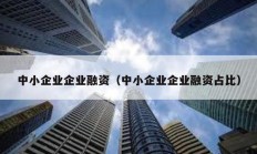 中小企業企業融資（中小企業企業融資占比）