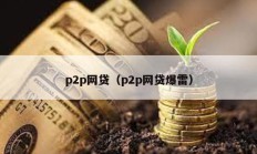 p2p網(wǎng)貸（p2p網(wǎng)貸爆雷）
