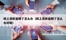 網上貸款逾期了怎么辦（網上貸款逾期了怎么辦好呢）