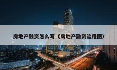 房地產(chǎn)融資怎么寫（房地產(chǎn)融資流程圖）