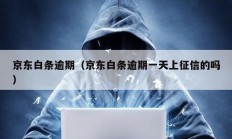 京東白條逾期（京東白條逾期一天上征信的嗎）