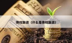 債權(quán)融資（什么是債權(quán)融資）