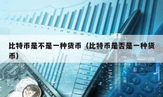 比特幣是不是一種貨幣（比特幣是否是一種貨幣）