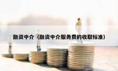融資中介（融資中介服務費的收取標準）