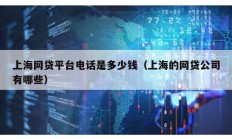 上海網貸平臺電話是多少錢（上海的網貸公司有哪些）