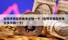 比特幣現在價格多少錢一個（比特幣現在市場價多少錢一個）