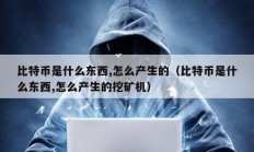 比特幣是什么東西,怎么產(chǎn)生的（比特幣是什么東西,怎么產(chǎn)生的挖礦機(jī)）