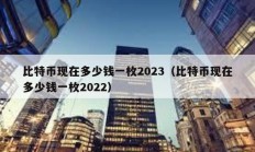 比特幣現在多少錢一枚2023（比特幣現在多少錢一枚2022）