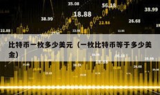 比特幣一枚多少美元（一枚比特幣等于多少美金）