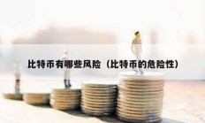 比特幣有哪些風險（比特幣的危險性）