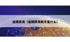 逾期債務（逾期債務助手是什么）