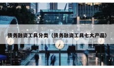 債務融資工具分類（債務融資工具七大產品）