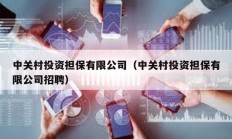 中關村投資擔保有限公司（中關村投資擔保有限公司招聘）