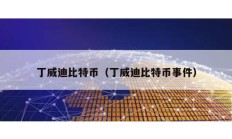 丁威迪比特幣（丁威迪比特幣事件）