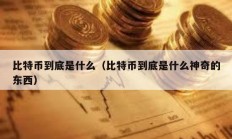 比特幣到底是什么（比特幣到底是什么神奇的東西）