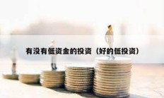 有沒有低資金的投資（好的低投資）